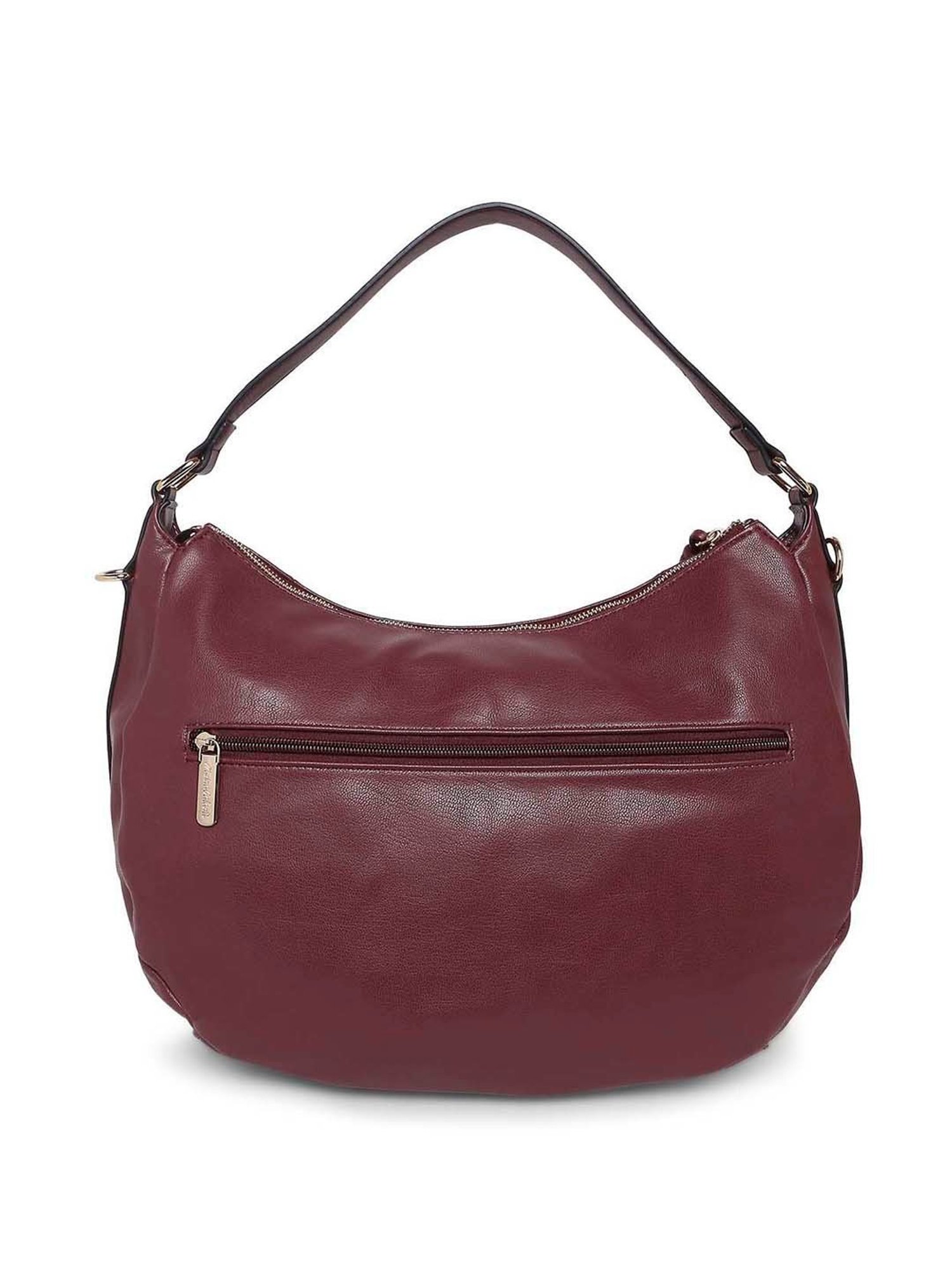 Marina Galanti Maroon Solid Medium Hobo Handbag