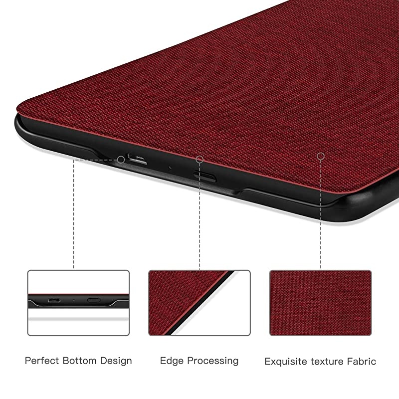 Fabric Case for Kindle Paperwhite 2018 ThinnestampLightest Smart Cover with Auto WakeSleep Fits  The Latest Kindle Paperwhite10th Generation2018K10 Red