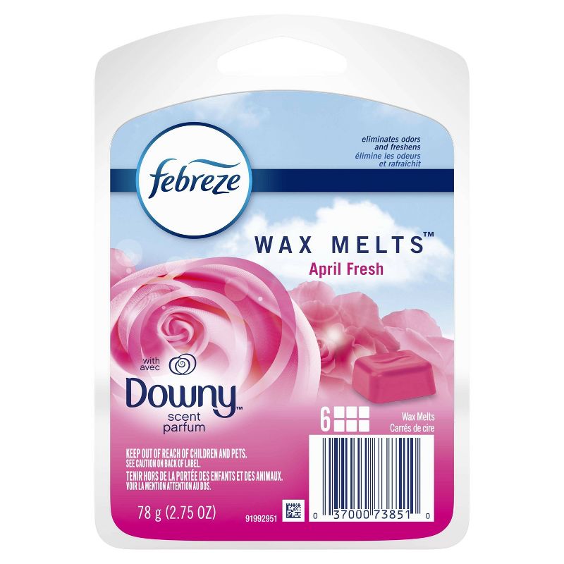 Febreze Odor-Eliminating Wax Melts Air Freshener Refills with Downy Scent - April Fresh - 6ct