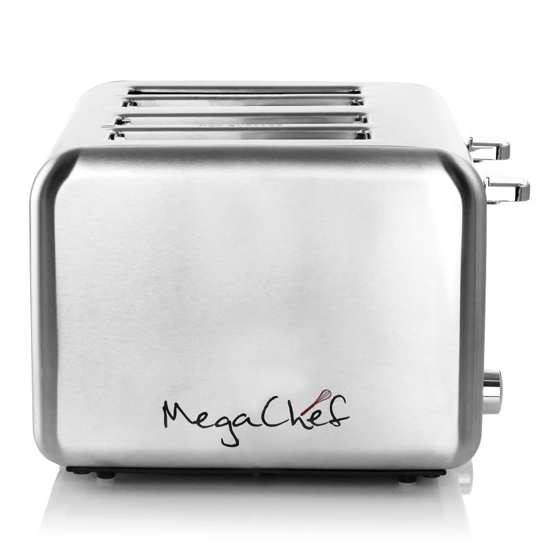 MegaChef 4 Slice Stainless Steel Toaster - Silver