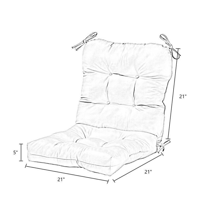 Roma Stripe Outdoor Seat/Back Chair Cushion - Kensington Garden