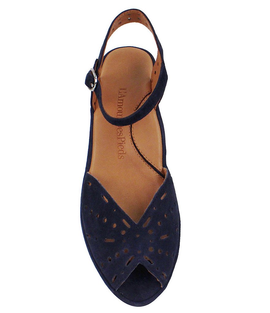 L'Amour Des Pieds Brenn Suede Wedge Sandals