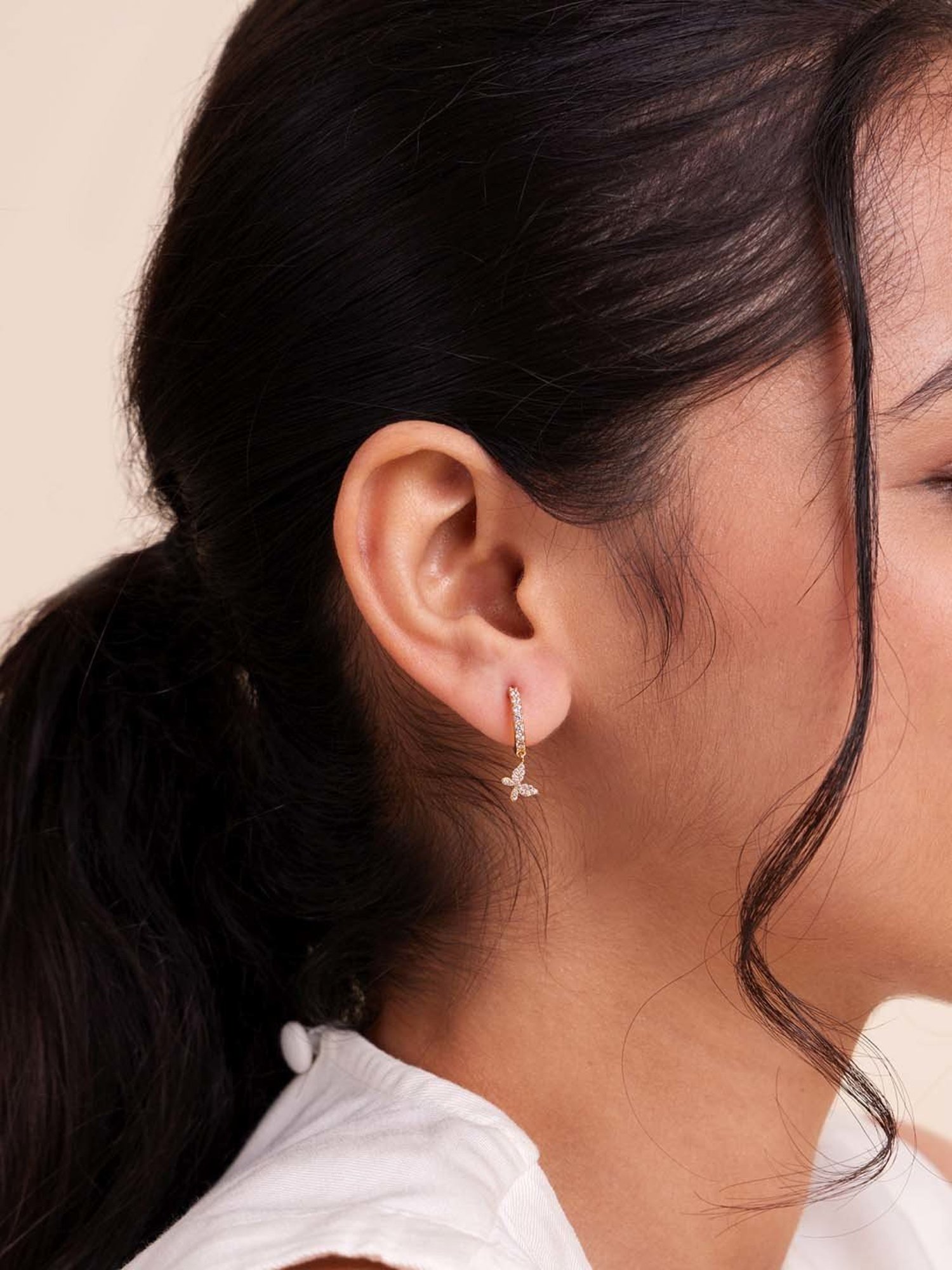 Clara 92.5 Sterling Silver Lily Earrings for Women