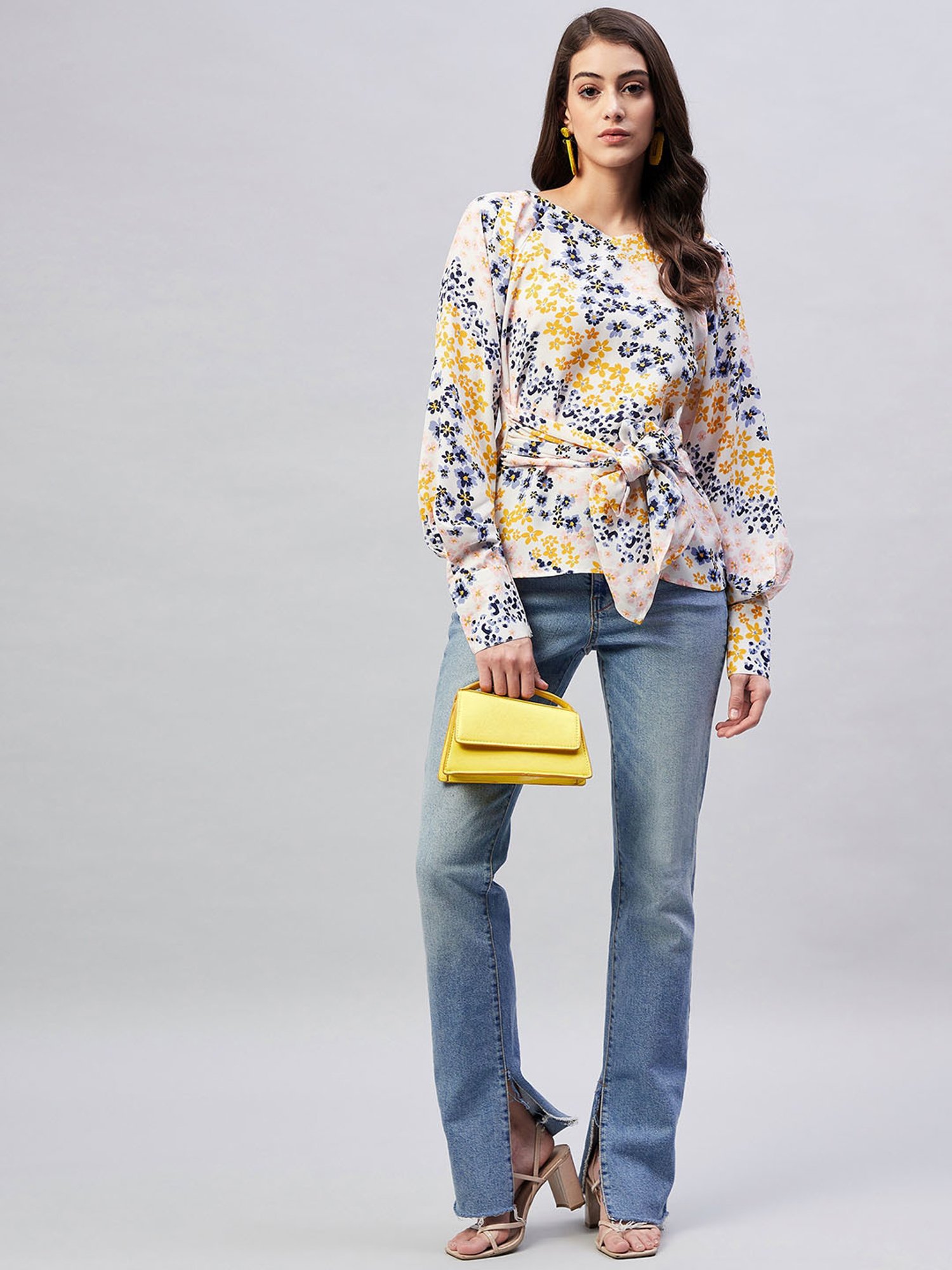 Rare Multicolor Floral Print Regular Fit Top