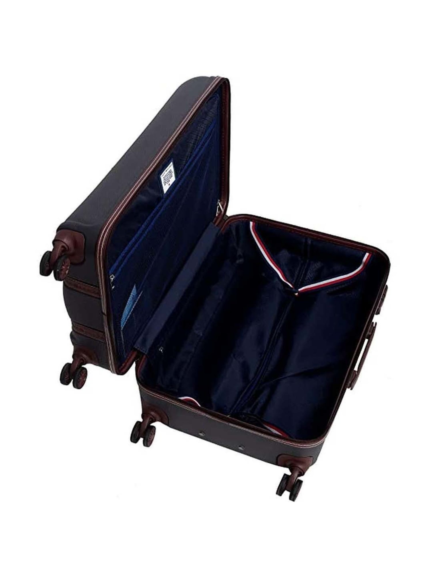 Tommy Hilfiger Grey 8 Wheel Large Hard Cabin Trolley - 54 cm