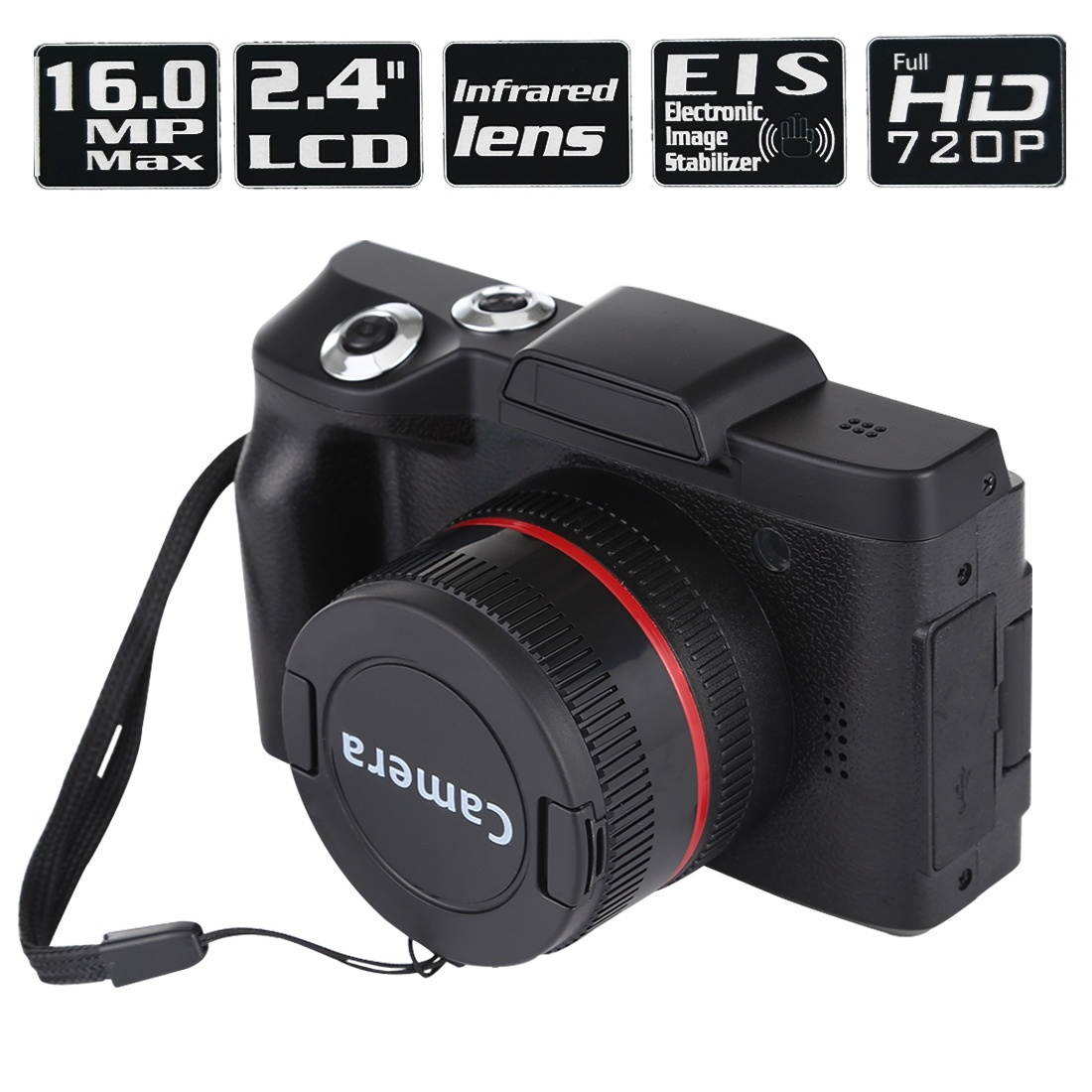 1.3 Mega Pixel Interpolation Flip Screen Interchangeable Lens Digital Camera, 2.4 inch LCD, Full
