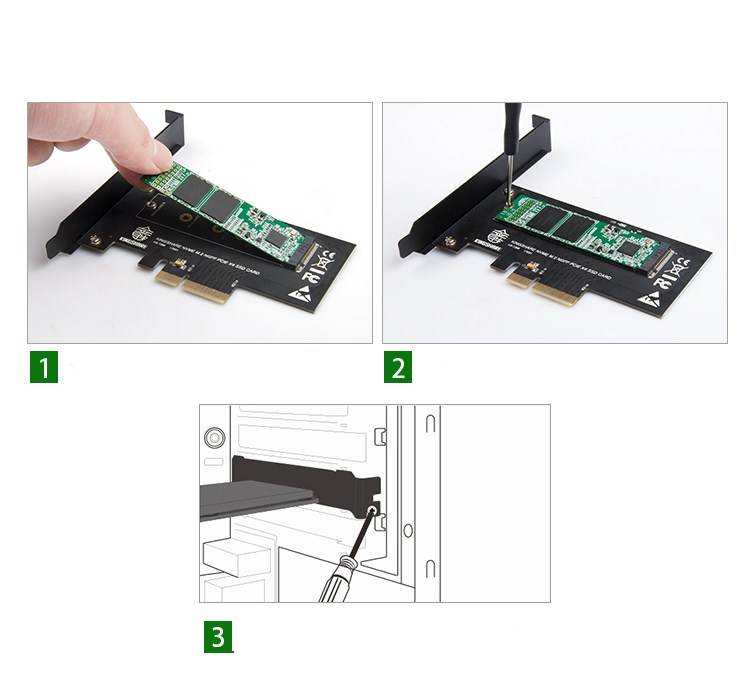 M KEY Nvme M.2 NGFF SSD to PCI-e 3.0 x4 Converter Adapter Expansion Card