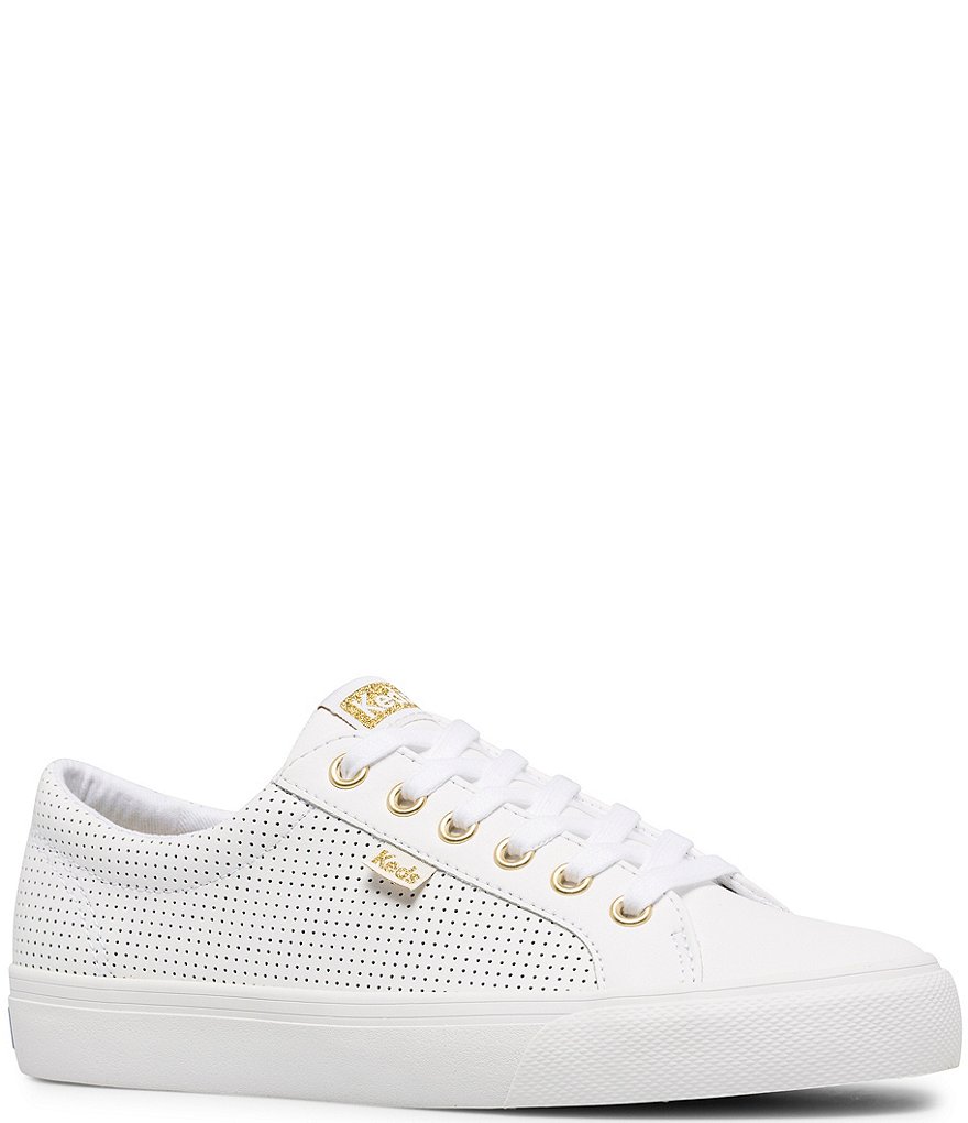 Keds Jump Kick Perforated Leather Sneakers Lace-Up