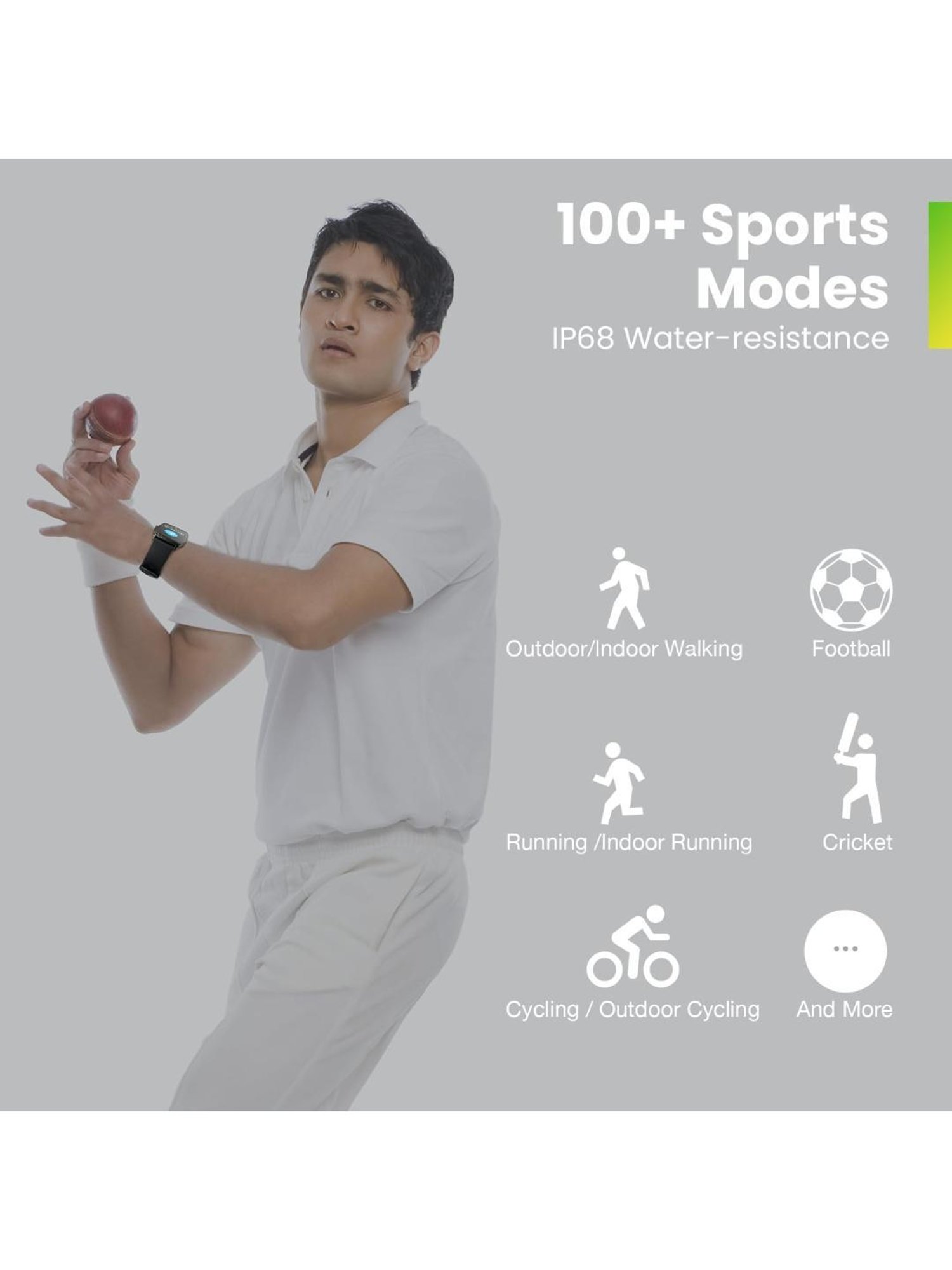 Amazfit Pop 3S BT Calls Smartwatch with 1.96 AMOLED Display & AI Voice Assistance (Metallic Silver)