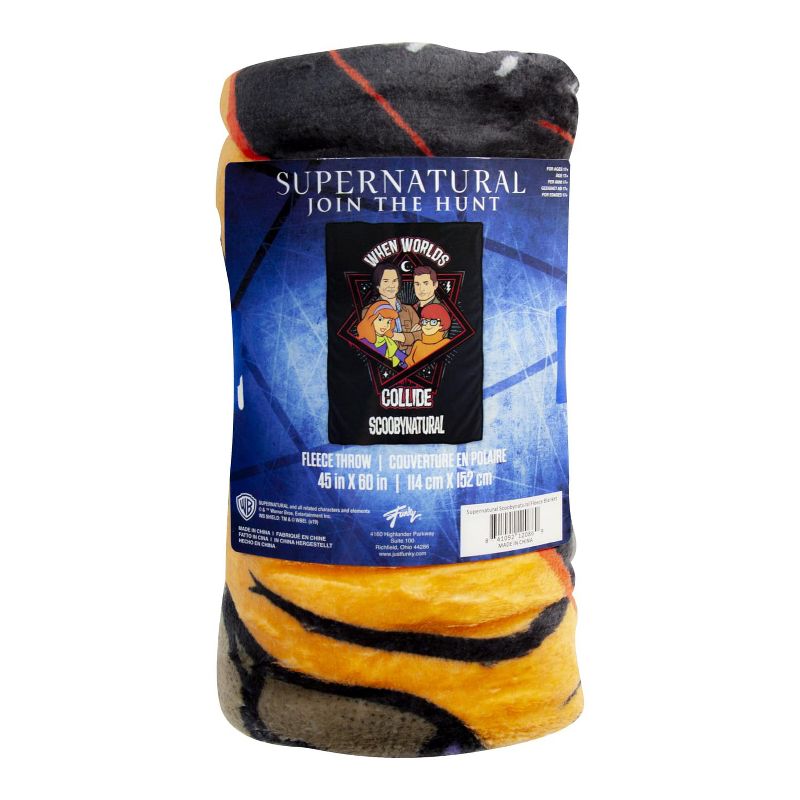 Just Funky Supernatural Scooby MultiCharacter Lightweight Fleece Throw Blanket 45 x 60 Inch