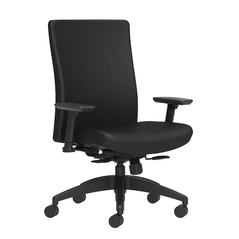 Union & Scale Task Chair 2D LumbarArms Blk Fabric Synchro Tilt 54045