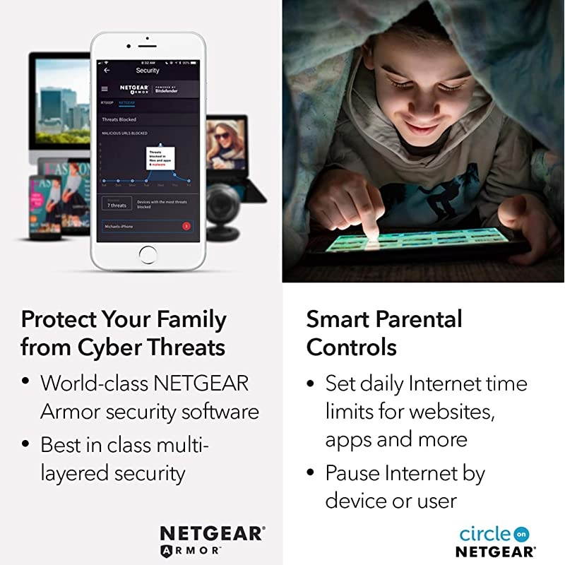 Orbi Compact WallPlug Whole Home Mesh WiFi System WiFi Router and WallPlug Satellite Extender with speeds up to 22 Gbps Over 3500 sq feet AC2200 RBK20W