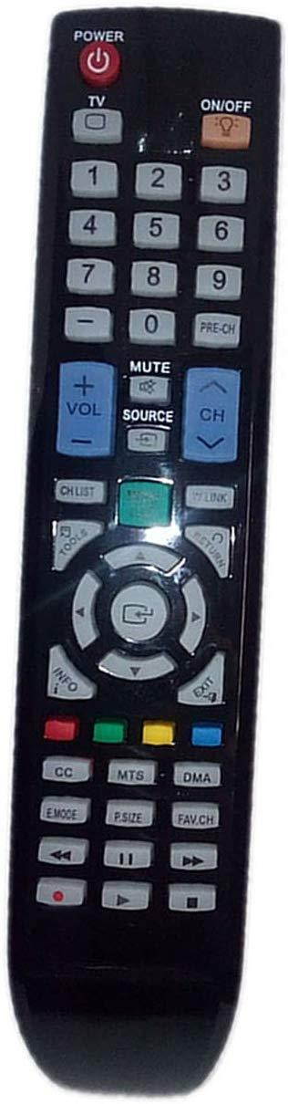 Replaced Remote Control Compatible for Samsung LN40A540P2FXZA PN63A650T1FXZA PN50A760T1FXZC UN46B6000VFXZA PN50B550T2FXZC PL50B450B1DXZX TV