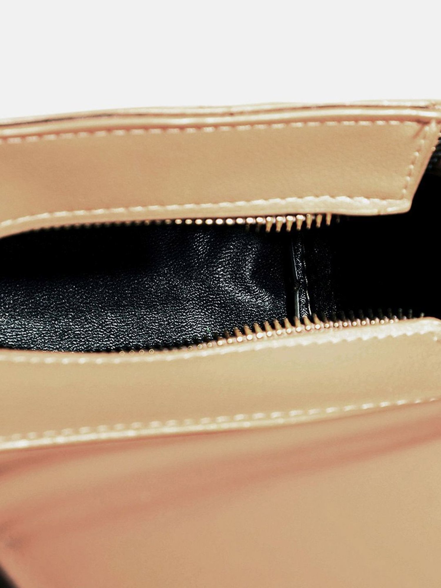 HauteSauce Beige Solid Small Handbag