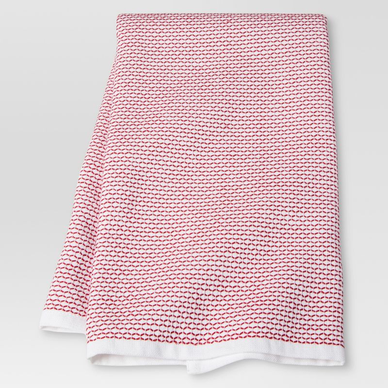 18"x28" Zig Zag Kitchen Towel Red - Threshold™