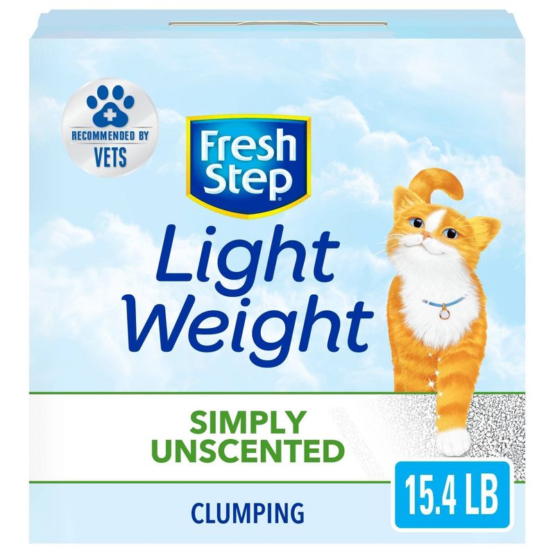 Fresh Step - Simply Unscented Lightweight Litter - Clumping Cat Litter - 15.4lbs