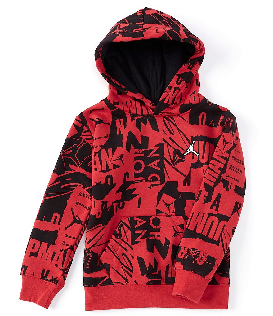 Jordan Little Boys 4-7 Toss Printed Fleece Pullover Hoodie
