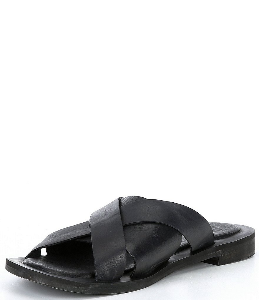 Free People Del Mar Woven Leather Slide Sandals