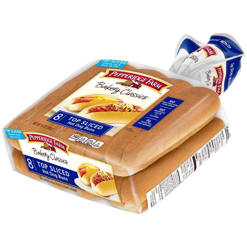 Pepperidge Farm Bakery Classics Top Sliced Whit eHot Dog Buns - 14oz/8ct