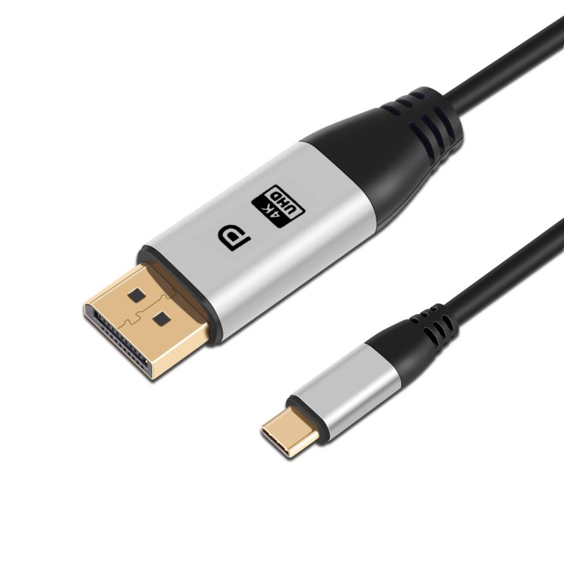 USB C to DisplayPort Cable 6ft(2m)for Home Office (4K@60Hz, 2K@165Hz), uni Sturdy Aluminum DisplayPort to USB C Cable [Thunderbolt 3 Compatible] for MacBook Pro, MacBook Air/iPad Pro 2020