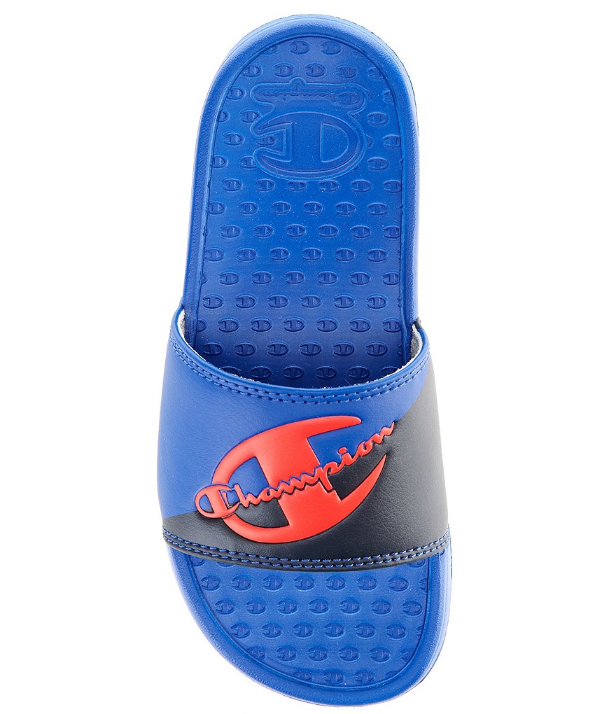 Champion Boy's 50/50 Super Logo Detail Slides (Youth)