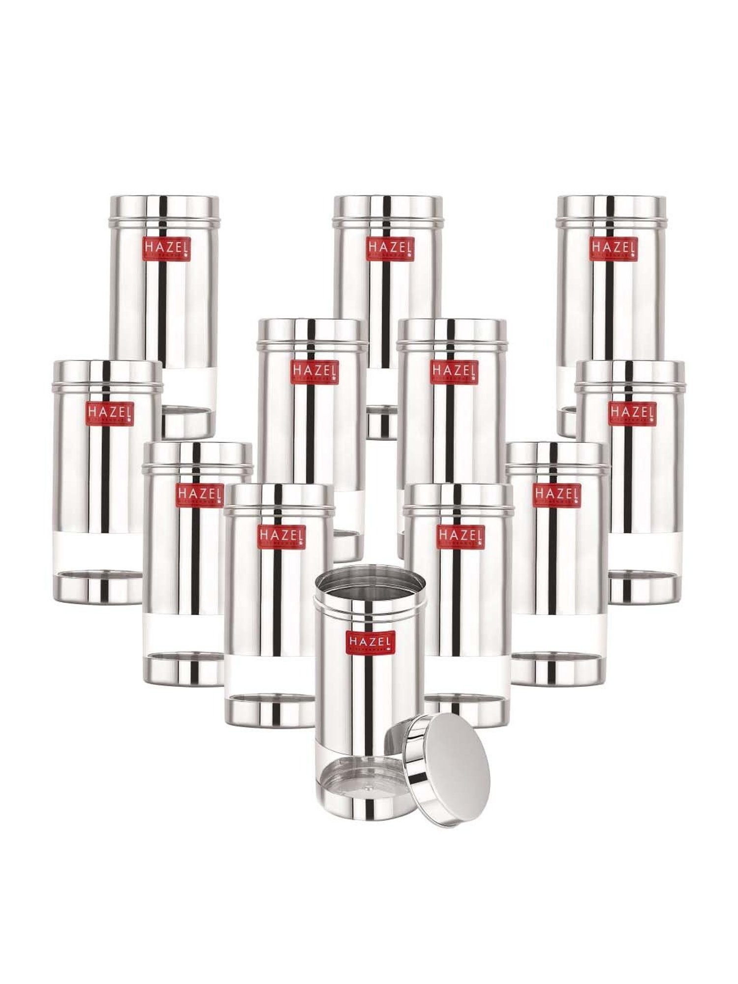 HAZEL Silver Stainless Steel Medium Container (0.5 L)2