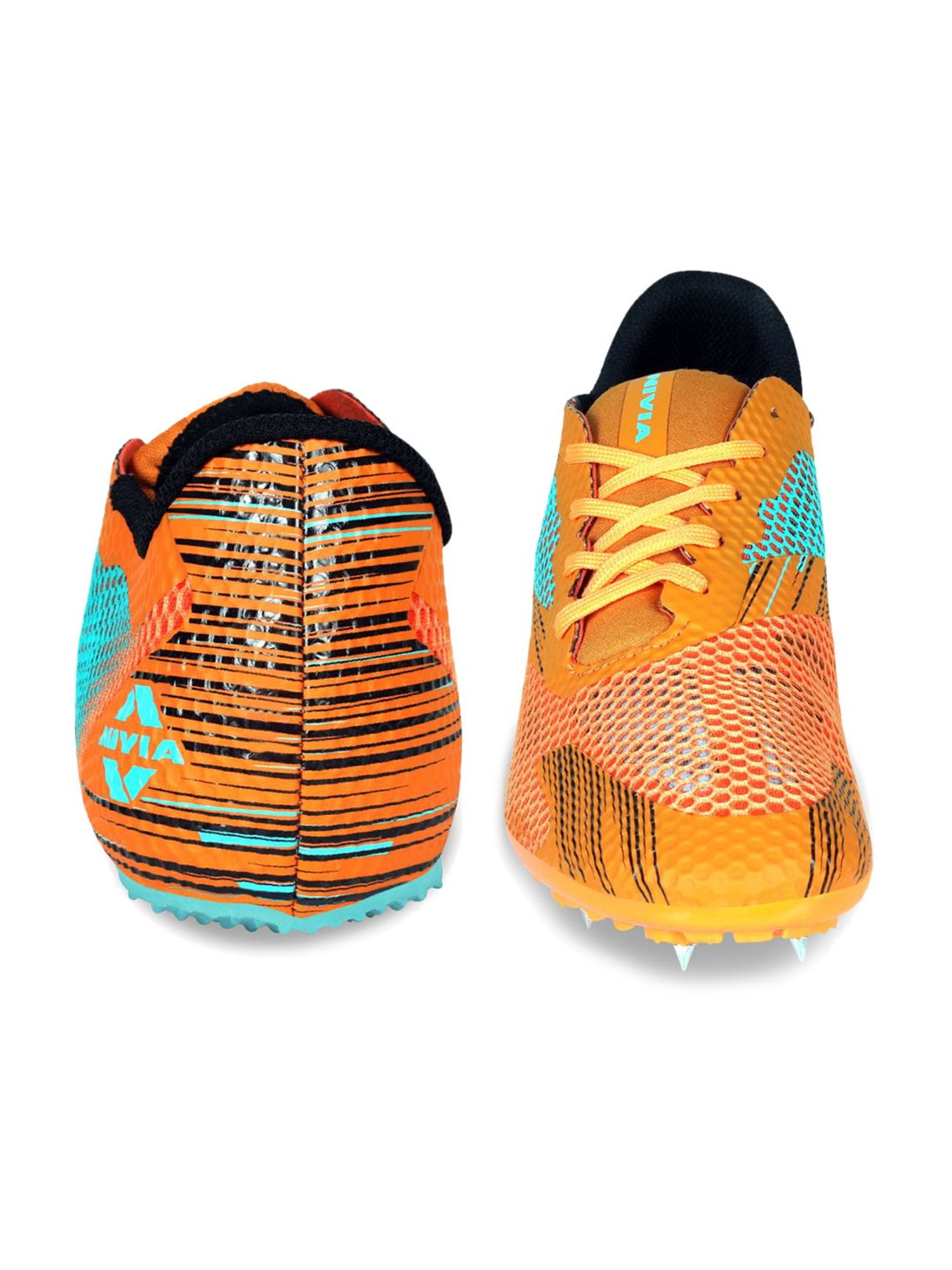 Nivia Men's Track and field-400 Orange Cricket Shoes
