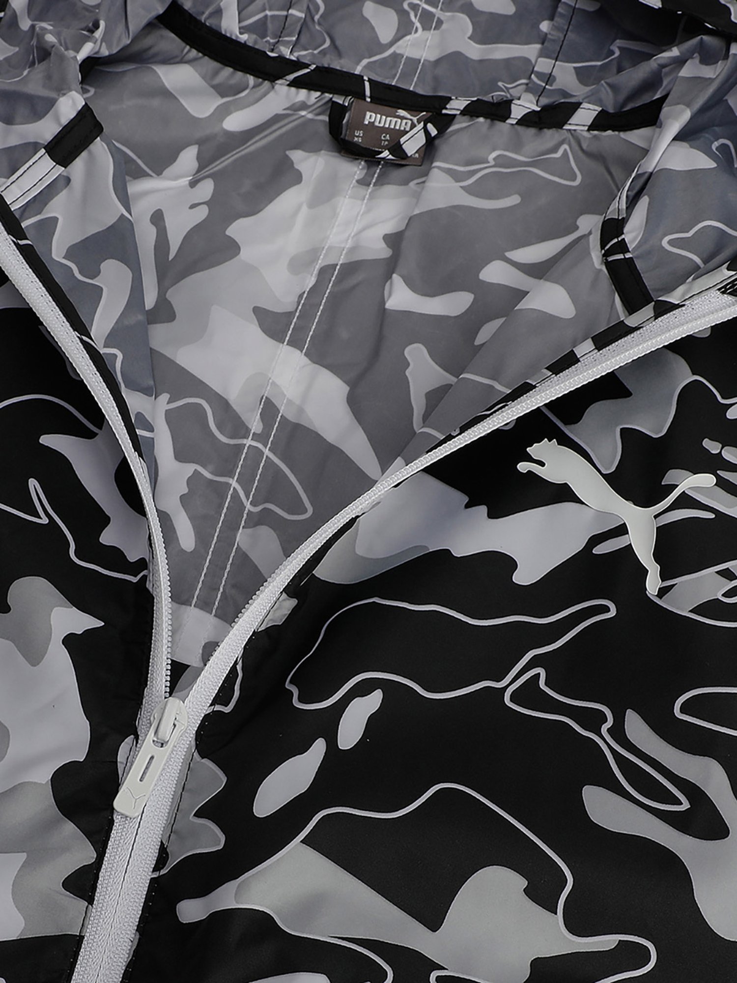 Puma Black & White Printed Jacket