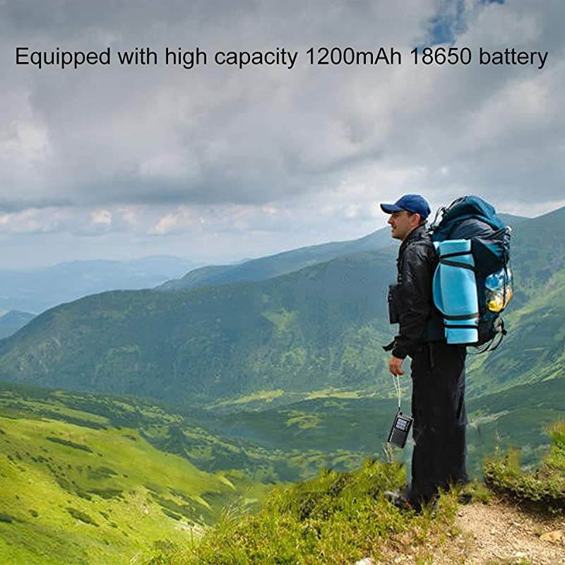 TR605 AM FM Radio Portable Transistor Radio Battery Operated Portable Shortwave Radio with LED Flashlight Earphone Jack for Bedroom Black