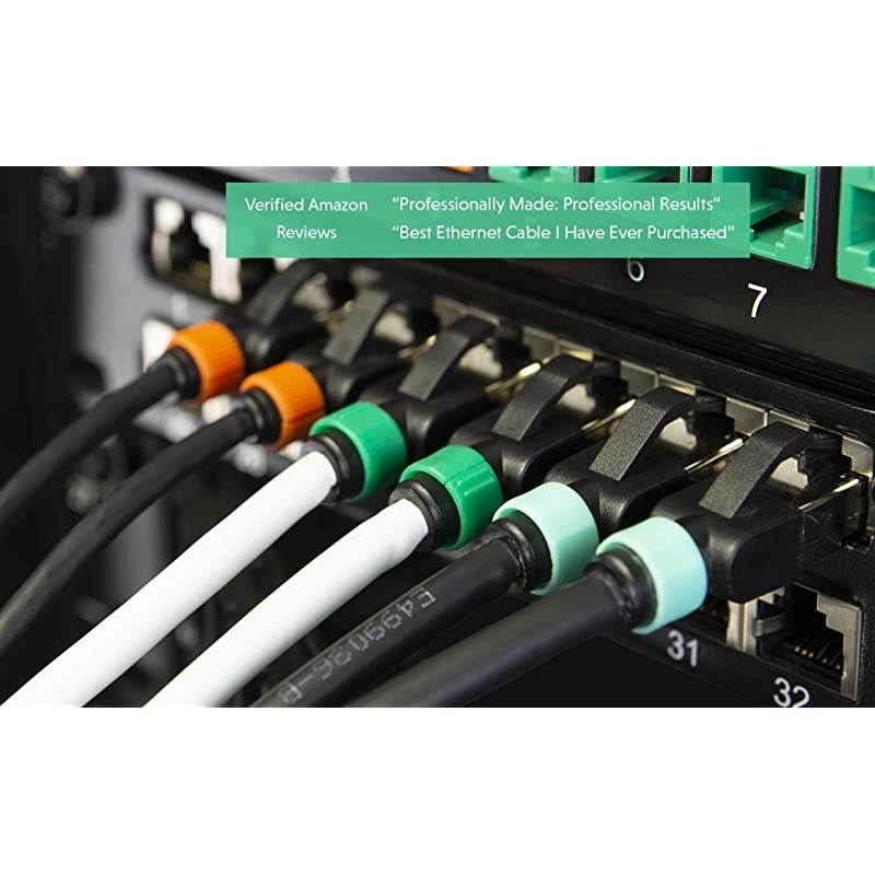 Tested with Versiv CableAnalyzer] Cat7 Ethernet Cable -15 FT (3 Pack) 10G Double Shielded RJ45 S/FTP | Network Internet LAN Switch Router Game | High-Speed | 30AWG White