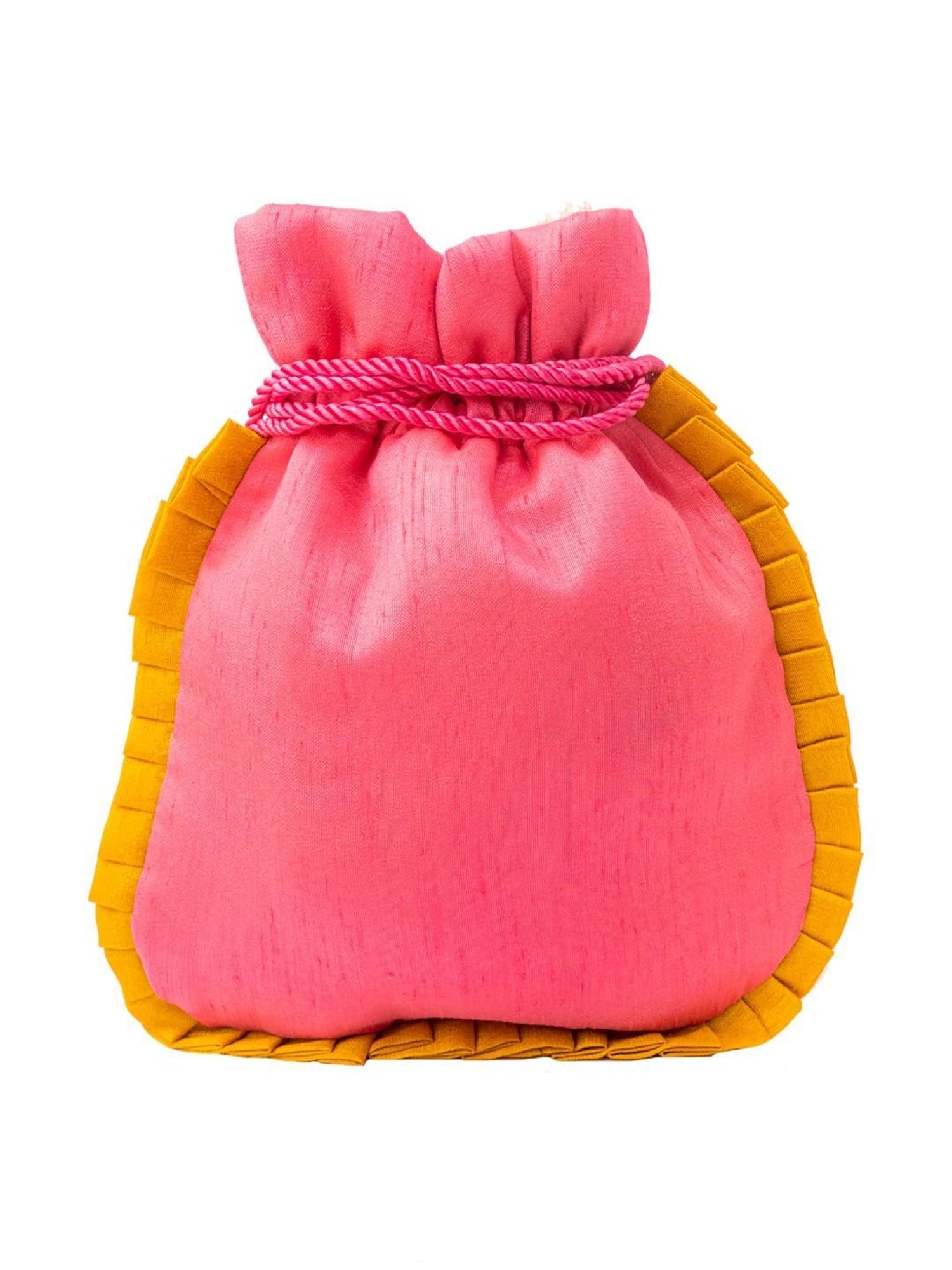 NR by Nidhi Rathi Pink Embellished Potli