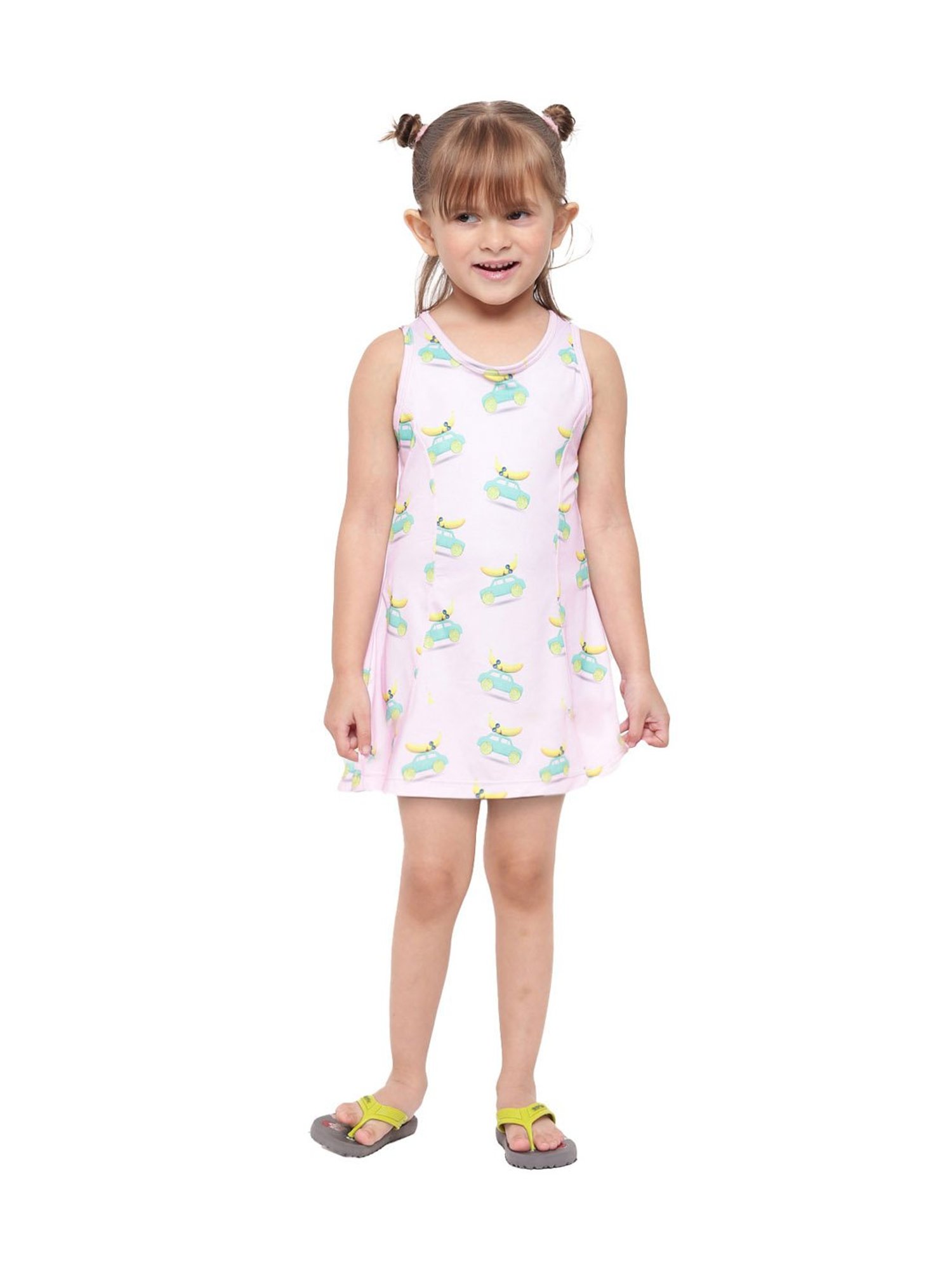 IO Kids Pink Printed Dress