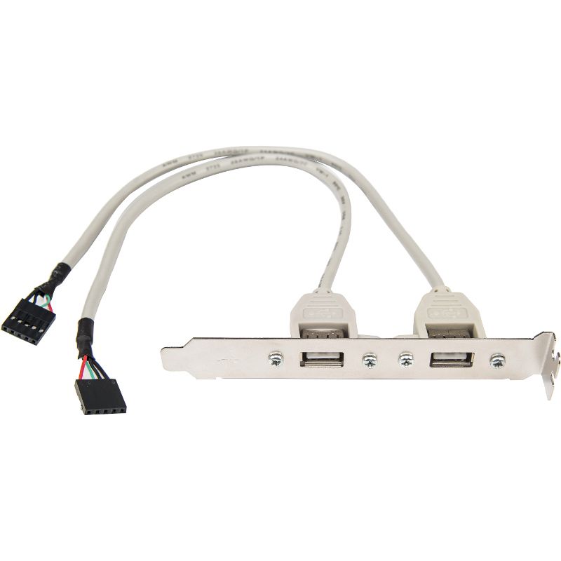 ROCSTORAGE INC. Rocstor Premium 8in 2 Port USB Type A Female Low Profile Slot Plate Adapter - 2 x USB Type A Female