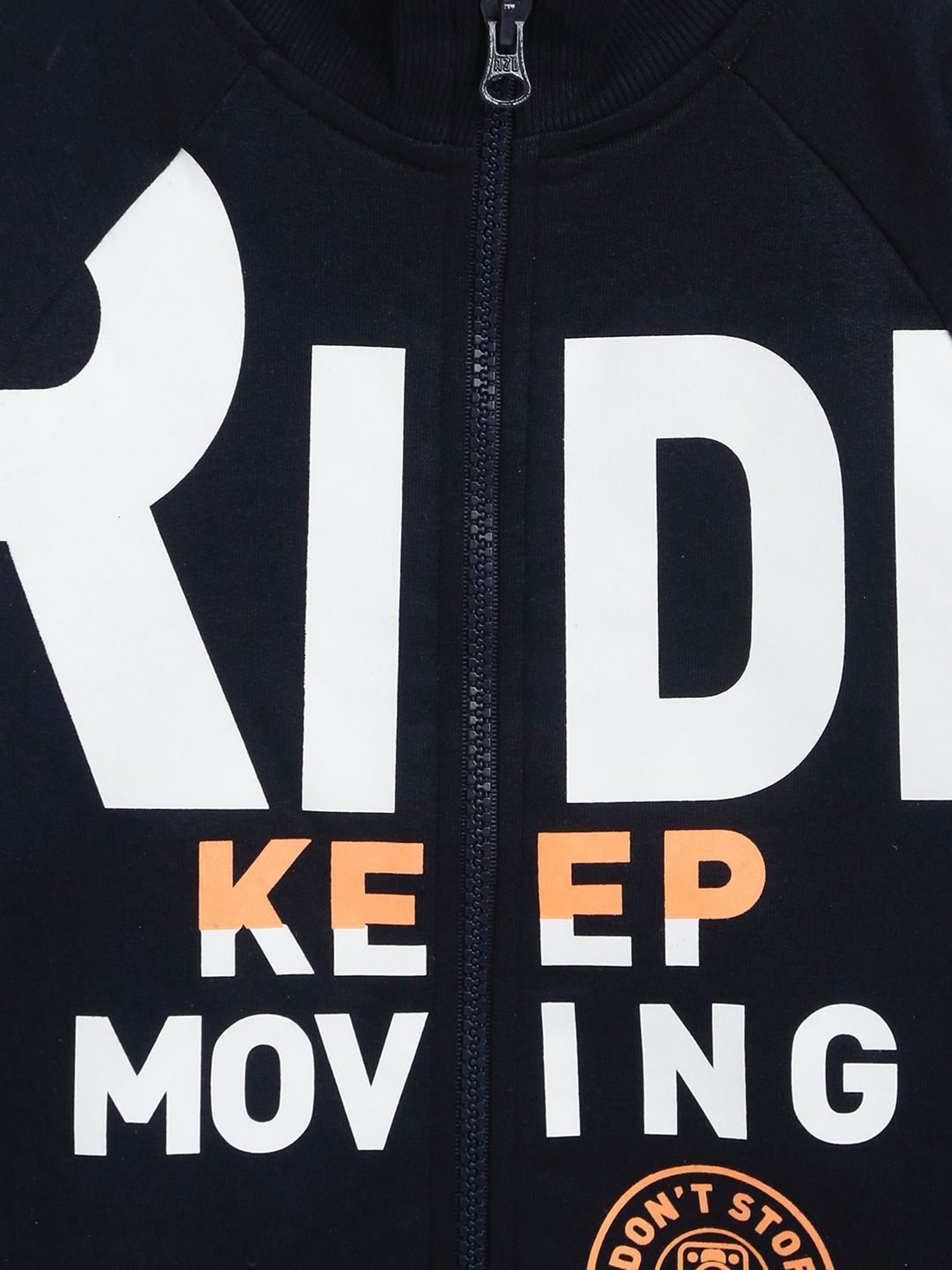 Chicco Kids Blue & Grey Printed Full Sleeves Jacket Set