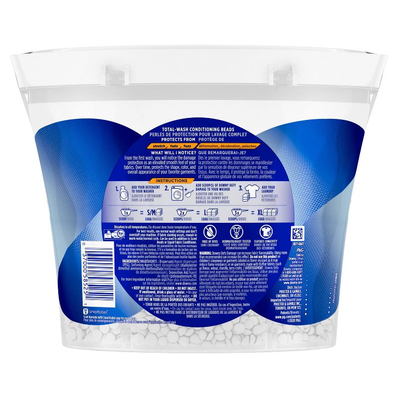 Downy Defy Damage Total-Wash Unscented Conditioning Beads - 19.5oz