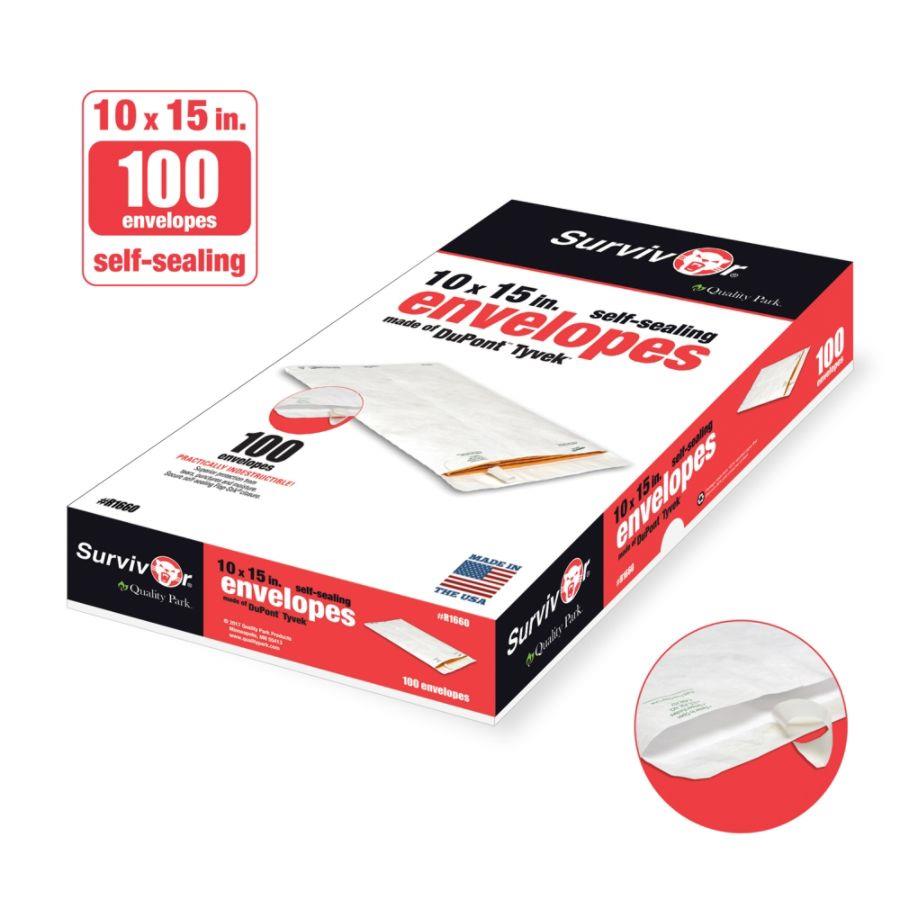 Survivor Tyvek Mailer 10 x 15 White 100/Box R1660