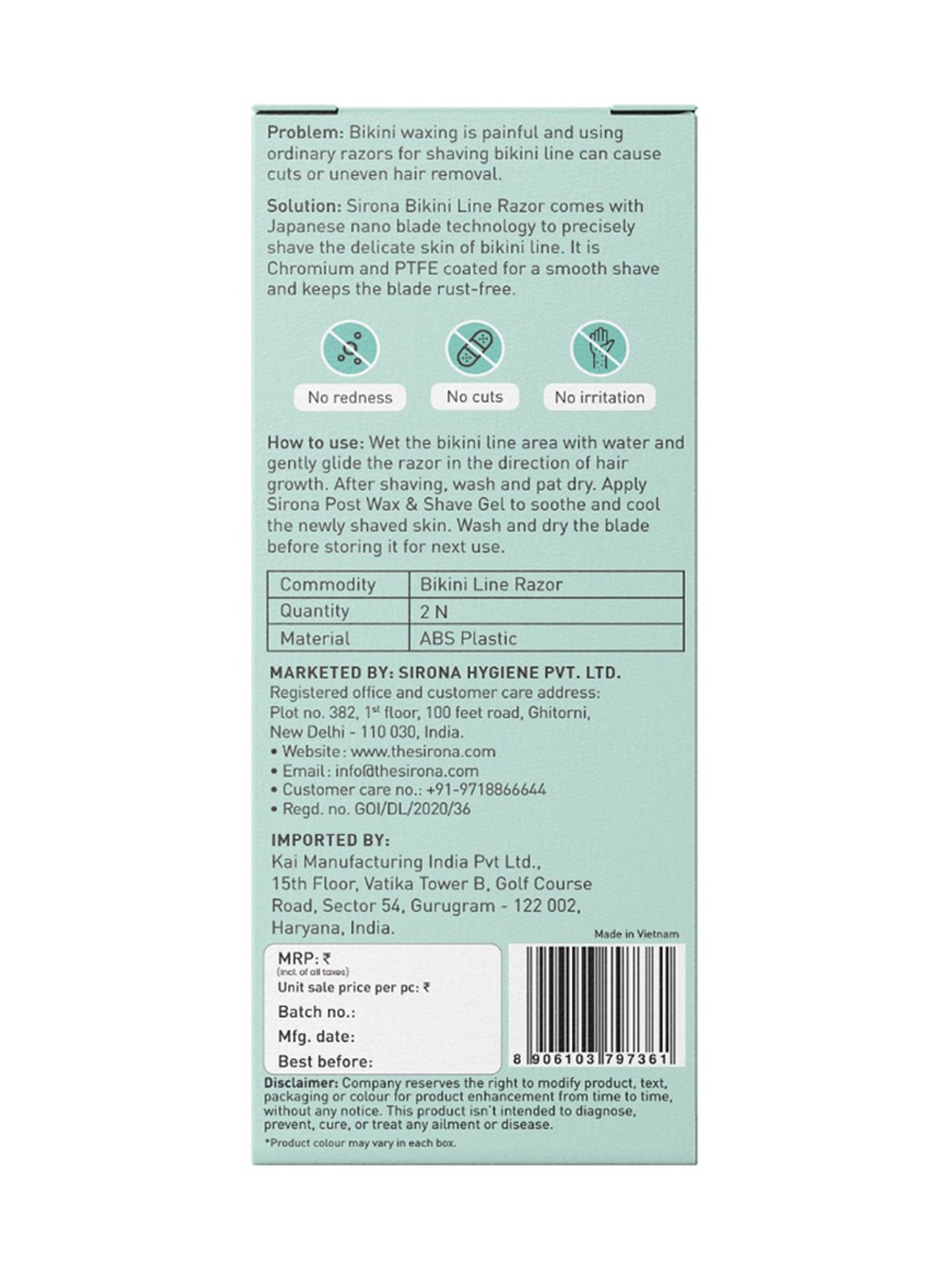 FEATHER Flamingo Eyebrow, Face, Nape Razor - 3 Piece - 150 gm