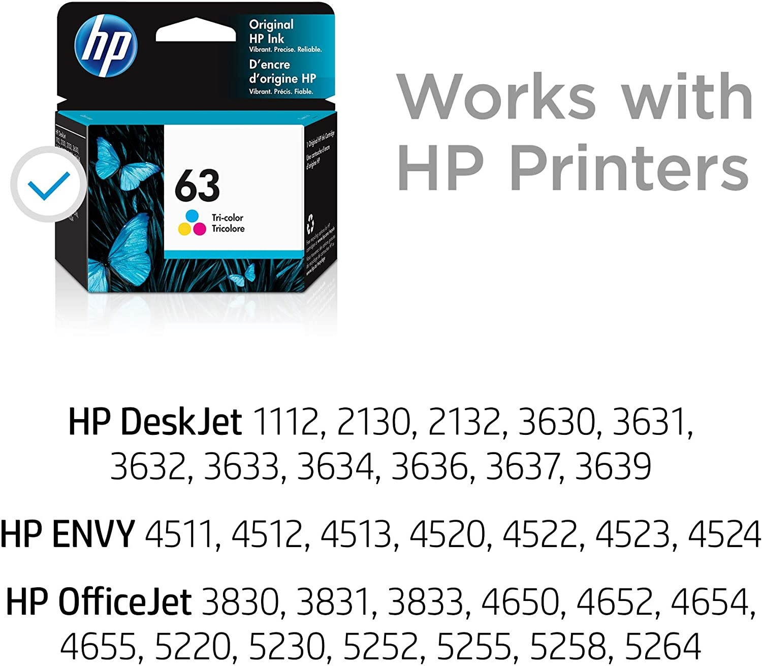 HP 63 | Ink Cartridge | Tri-color | F6U61AN