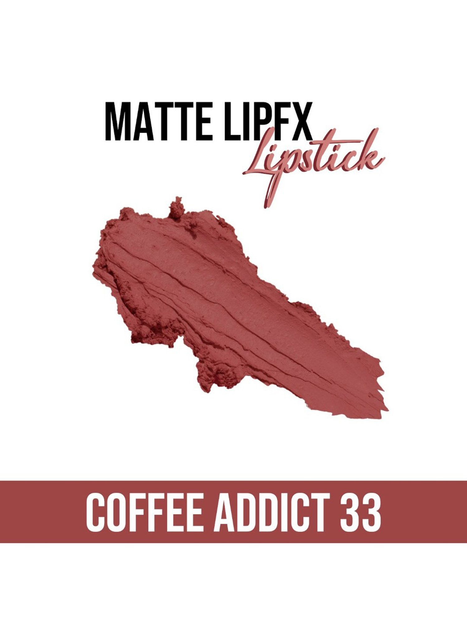 C2P PROFESSIONAL MAKEUP Matte Lip FX Lipstick Coffee Addict 33 - 3.5 gm