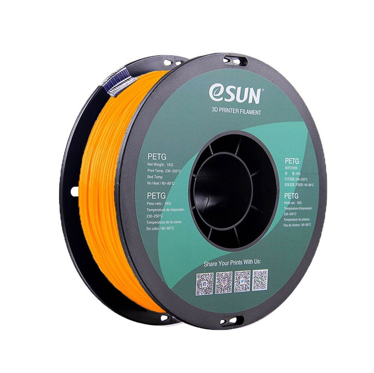 eSUN PETG 1.75mm 3D Printer Filament Printing Consumables Dimensional Accuracy: +/- 0.05mm 1kg(2.2lb) Spool Material Refills Solid Green