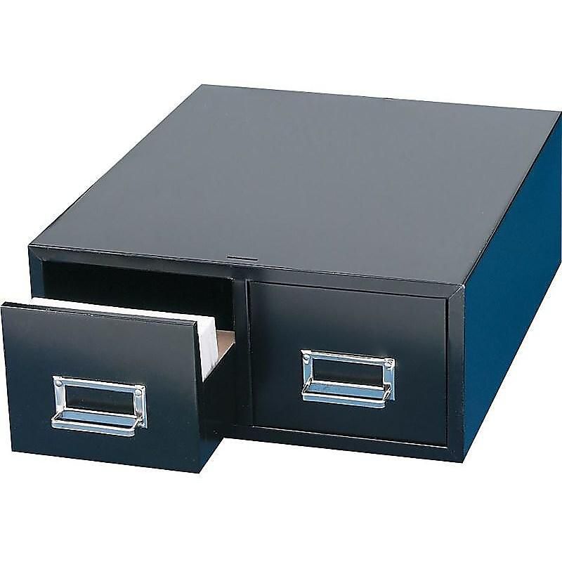 ies STEELMASTER Card File Drawer, Black, 3000 Card Capacity 263F4616DBLA