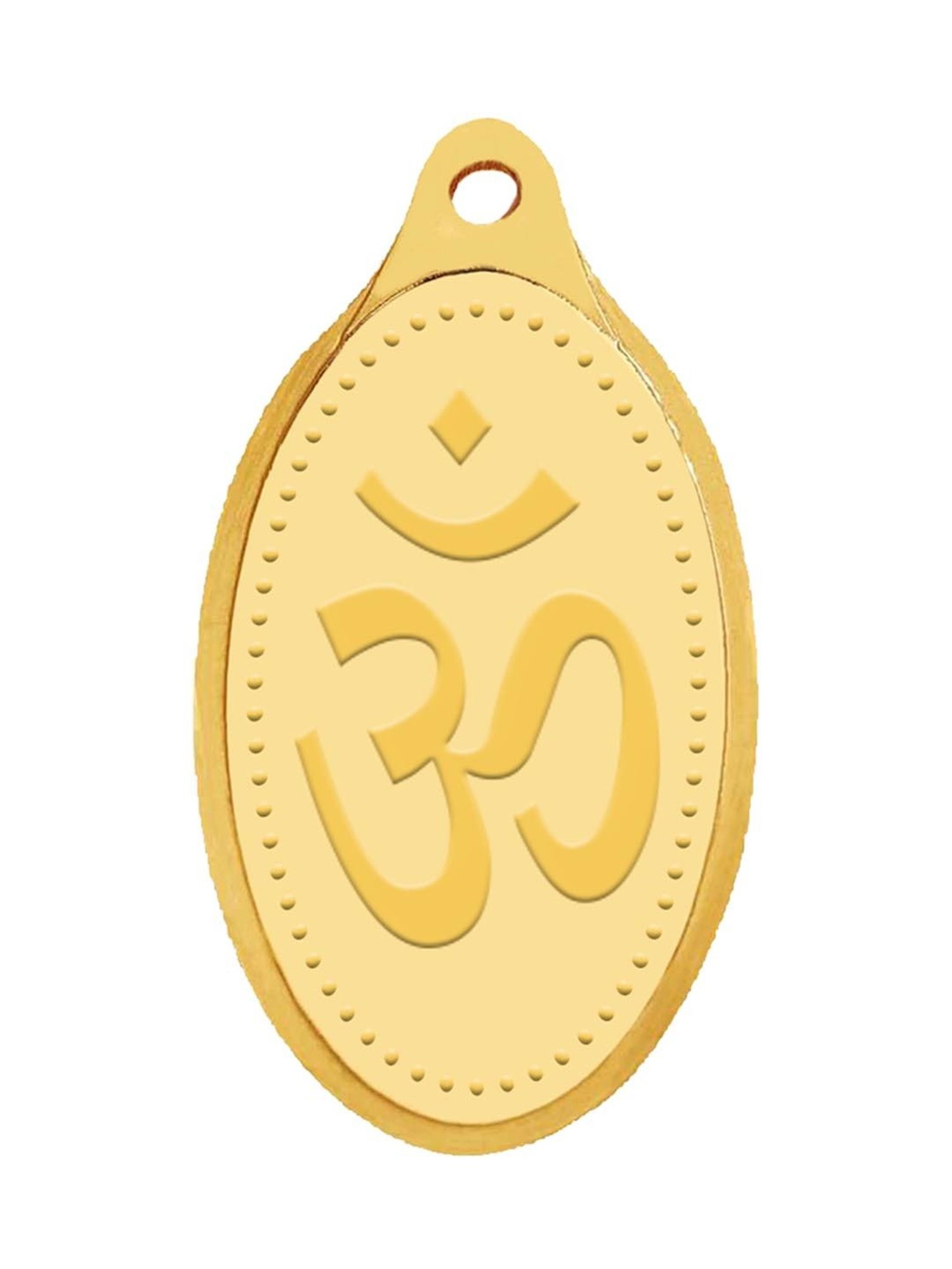 Waman Hari Pethe Jewellers OM 24k (999) 2gm Gold Coin cum Pendant