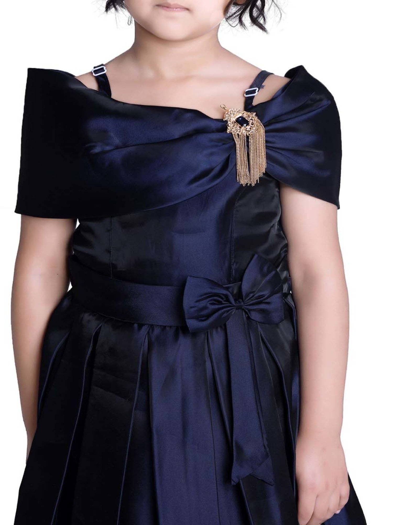 AJ Dezines Kids Navy Regular Fit Gown