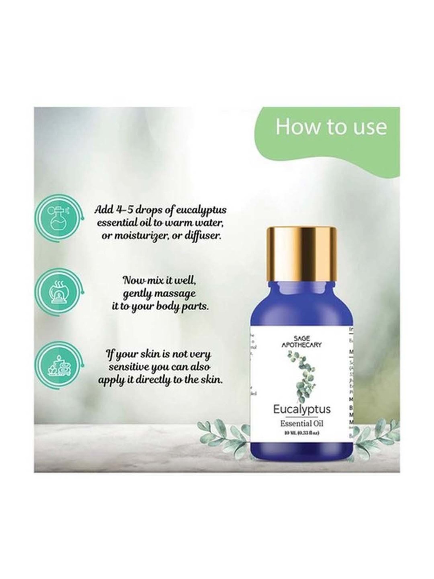 Sage Apothecary Eucalyptus Essential Oil - 10 ml