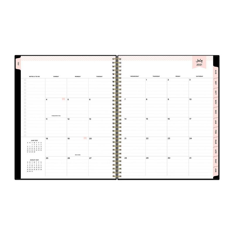 2021-22 Academic Planner 8.5" x 11" Flexible Plastic Cover Weekly/Monthly Wirebound Black - Day Designer