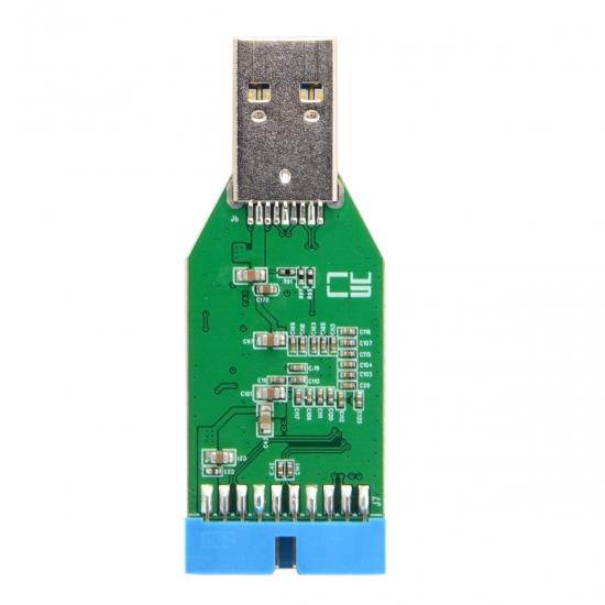 CY Single Port USB 3.0 A Type Male to Motherboard 20pin Header Female Hub Adapter