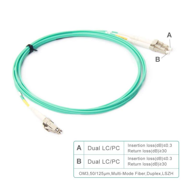 Fiber Optic Cable LC-LC 9/125 Duplex Single-Mode Fiber Cable Yellow 5 meters
