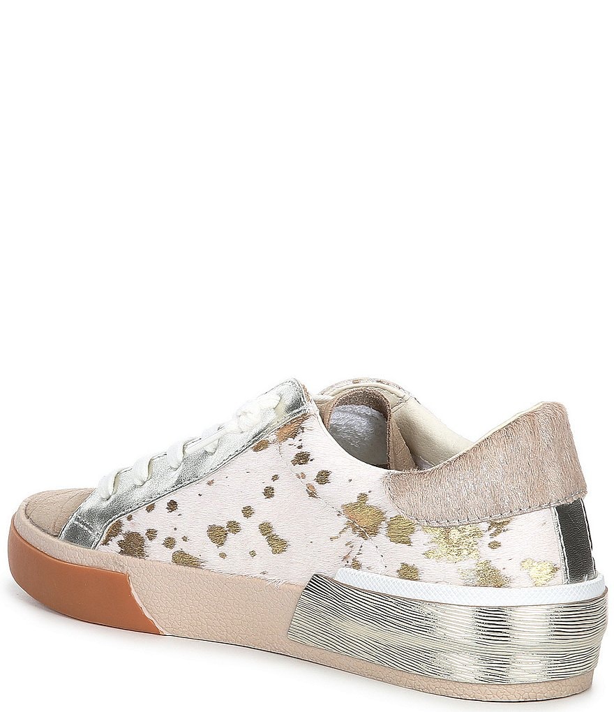 Kendall + Kylie Women's Anthracite Leopard EZORA 2.0 Low Top Lace Up Multi Sneakers