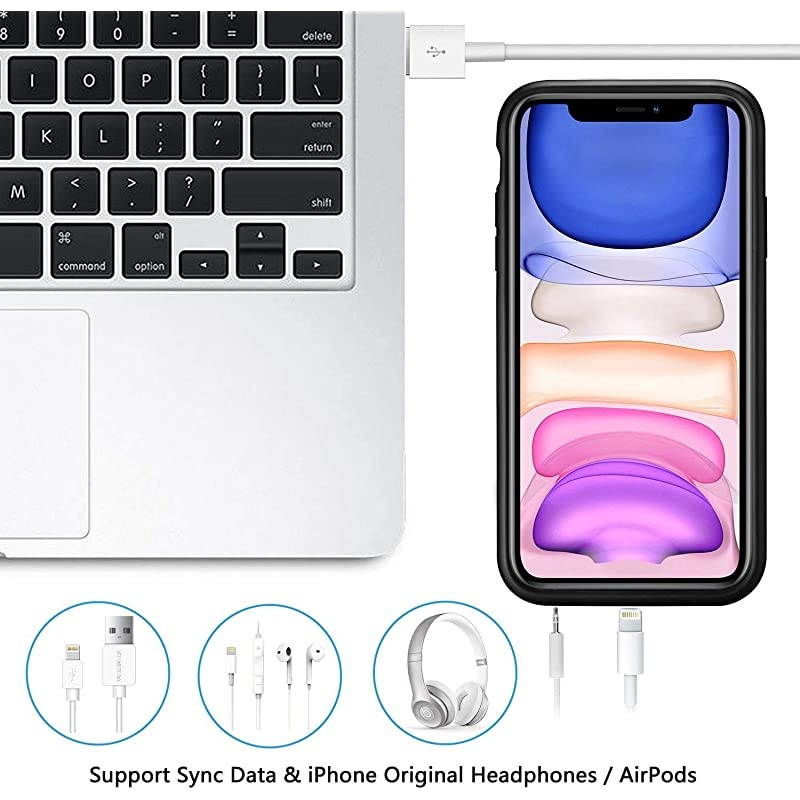 Battery case for iPhone 11, 4500mAh Slim Portable Charger Case Protective Rechargeable Battery Pack Charging Case for iPhone 11 (6.1 inch)