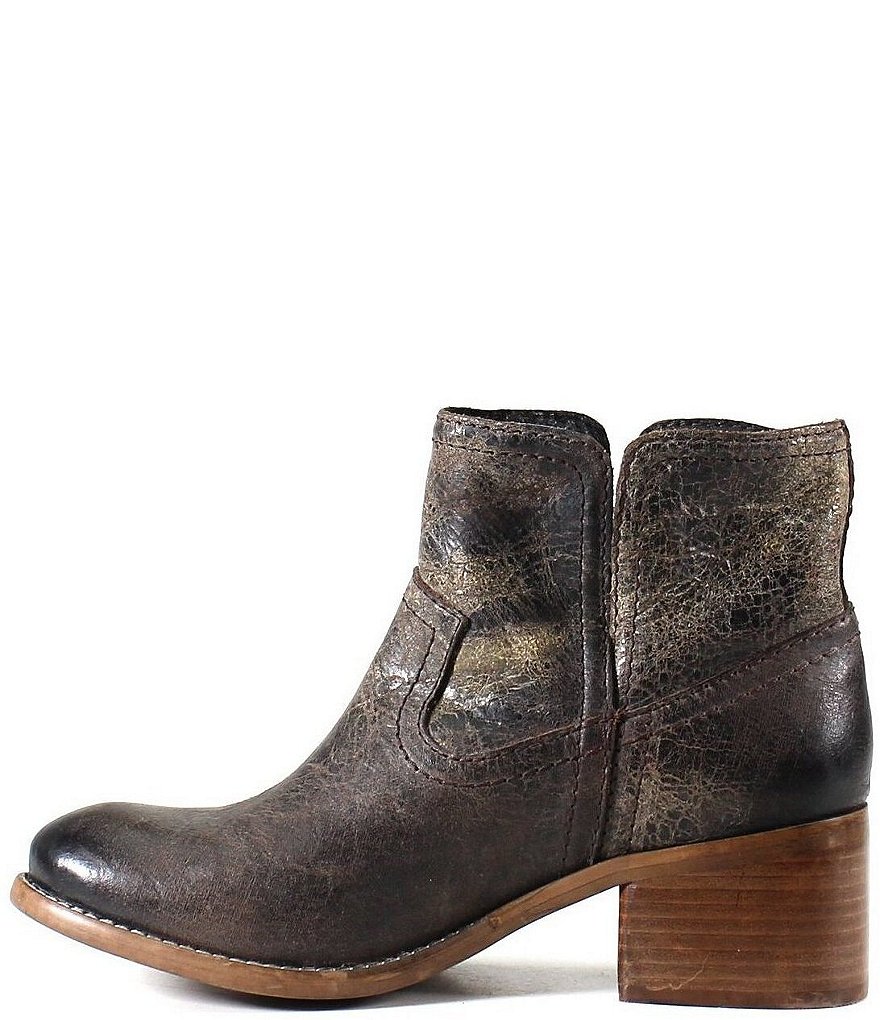 Diba True Walnut Grove Distressed Leather Western Booties